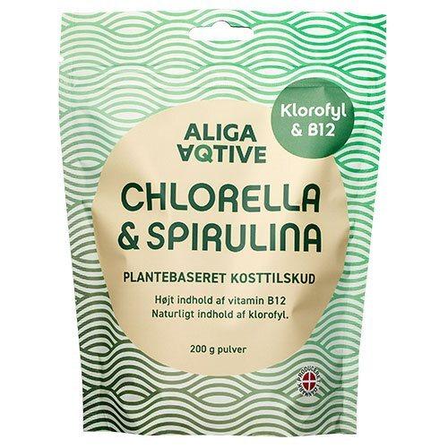 Aliga Aqtive Chlorella & Spirulina Pulver 200g - Superfood!