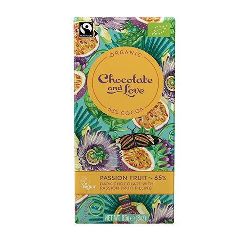 Økologisk Mørk Chokolade med Passionsfrugt 85g