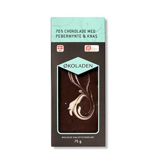 Økoladen Chokolade Pebermynte Knas 75g - Julegodter 2024