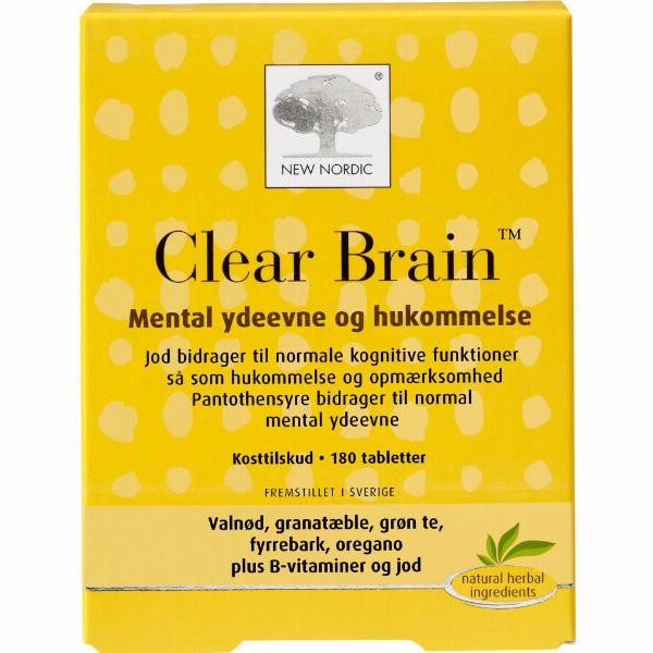 New Nordic Clear Brain 180 Tabl - 2 For 799 kr!