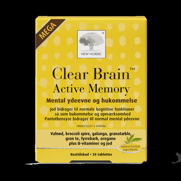 New Nordic Clear Brain Aktiv Hukommelse 30 Tabletter