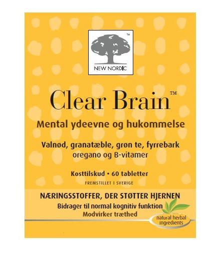 Klar Hjerne 60 tabletter - Naturligt kosttilskud fra New Nordic