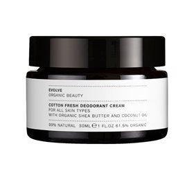 Evolve Cotton Fresh Deodorantcreme 30ml - Vegansk Pleje