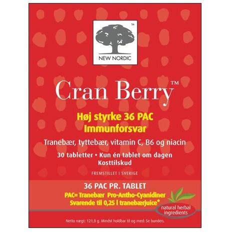 Cran Berry 30 Tabl - Effektivt Kosttilskud med Tranebær