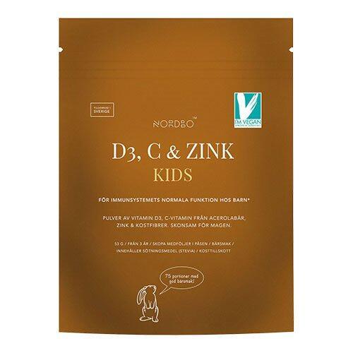 Nordbo D3, C & Zink Kids - 75 Portioner Vegansk Vitamin