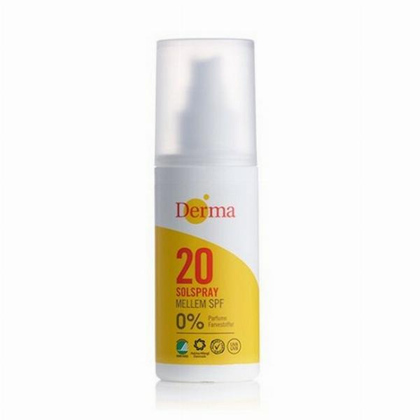 Derma Solspray SPF 20 - 150 ml Solbeskyttelse