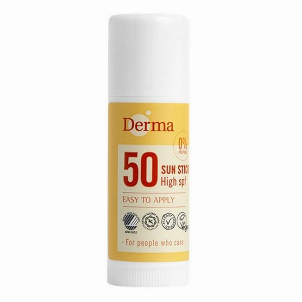 Derma Solstift SPF 50 - Effektiv solbeskyttelse 18 ml