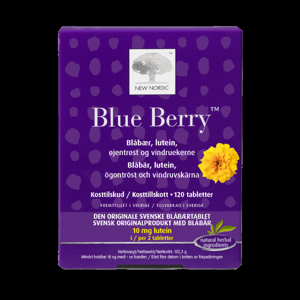 New Nordic Blue Berry Original 120 Tabletter til Øjensundhed
