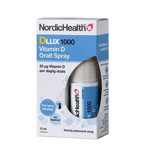 Nordichealth Dlux 1000 Vitamin D Spray 15ml - Hurtig Optagelse