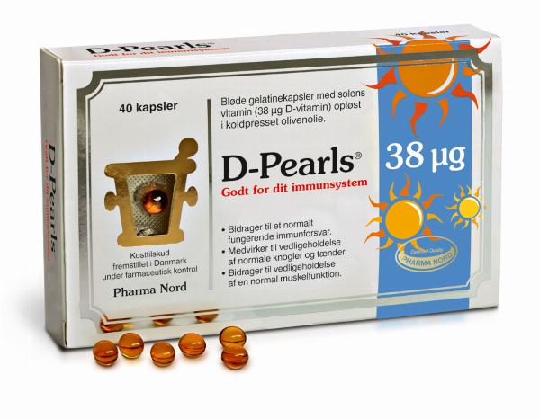 Pharma Nord D Pearls 38 Mcg - 40 Kapsler til Sundhed