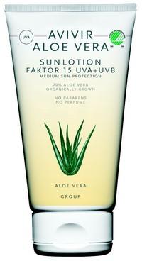 Avivir Aloe Vera Solcreme SPF 15 - 150 ml uden parfume