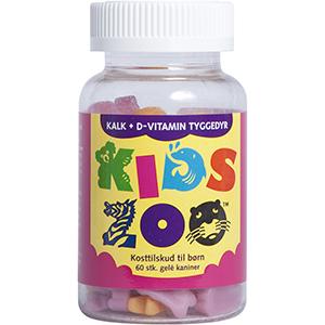 Børns Zoo Kalk D Vitamin - Sjove Tyggedyr 60 Stk