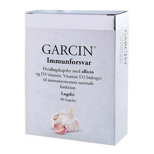 Garcin Hvidløgskapsler med D3 Vitamin - 80 stk.