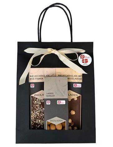 Økoladen Gourmet Gavepose med Chokolade og Mandler 240g