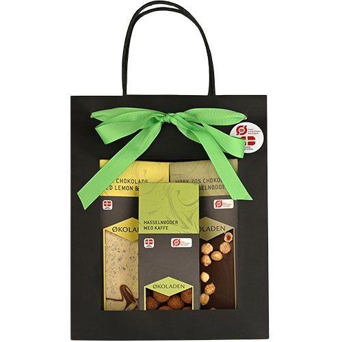 Økoladen Gourmet Gavepose med Chokolade og Nødder 240g