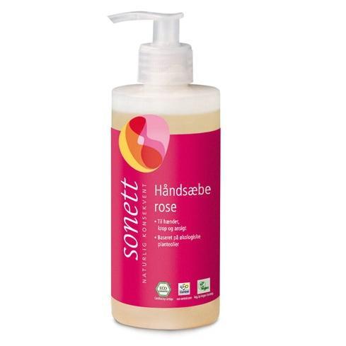 Sonett Håndsæbe med Rose 300ml - Mild og plejende duft