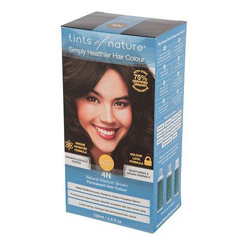 Tints Of Nature Økologisk Hårfarve 4N Mellem Brun 130ml