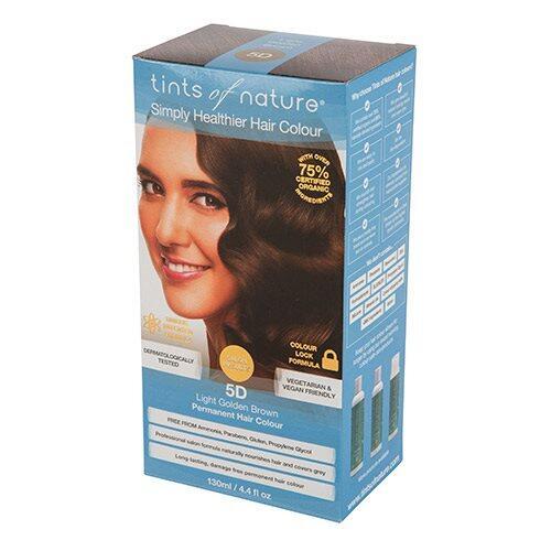 Tints Of Nature Økologisk Hårfarve 5D Lys Gylden Brun 130ml