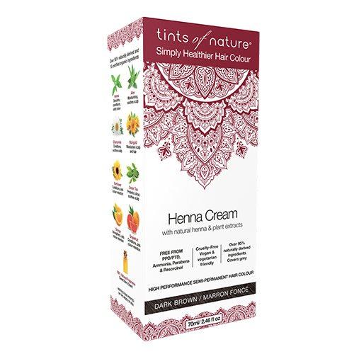 Hårfarve Henna Creme Mørkebrun 70 Ml