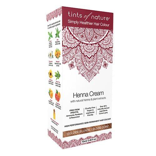 Henna Hårfarve Creme Golden Blonde - 70 ml fra Tints Of Nature