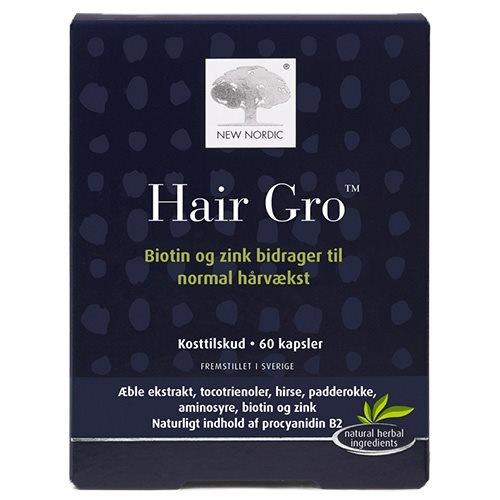 Hårtabletter med biotin og zink - Hair Gro New Nordic