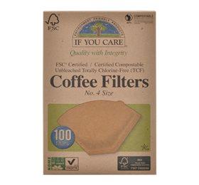 Ublegede Kaffefilter No 4 - 100 Stk til Kaffeelskere