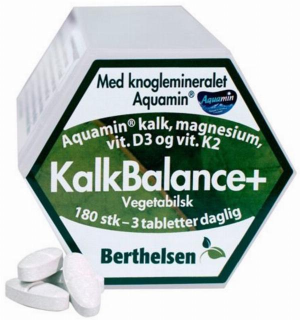 Berthelsen Kalkbalance - Vegetabilsk Calcium 180 tabletter