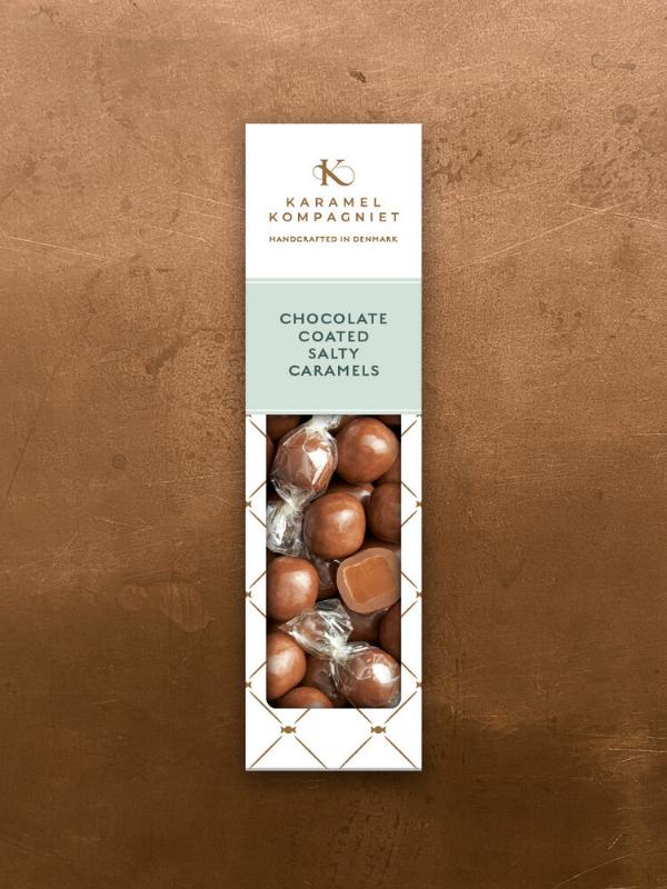 Karamelkompagniet Gaveæske med Chokoladeovertrukket Saltkaramel 109g