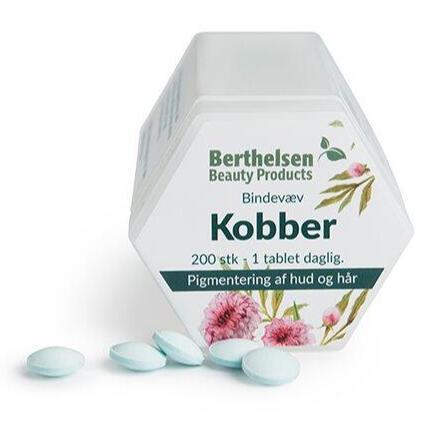 Berthelsen Kobber 200 tab - Kosttilskud med kobbergluconat