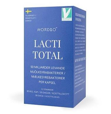 Nordbo Lactitotal - Vegansk Mælkesyrebakterie 30 Kap.
