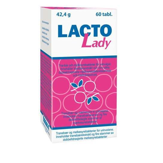 Lactolady 60 tabletter med mælkesyrebakterier og tranebær