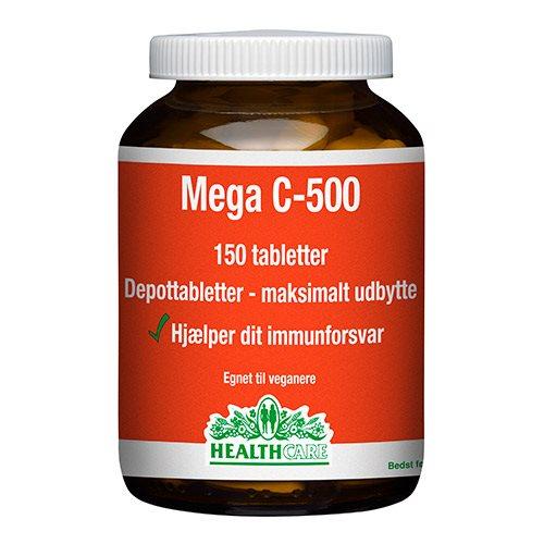 Langtidsvirkende C-vitamintabletter - Mega C 500 mg 150 stk.