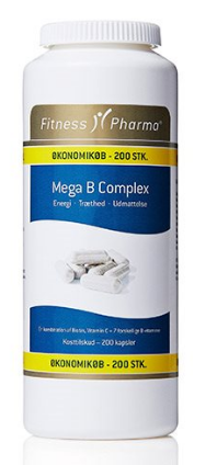 Fitness Pharma Mega B Complex - 200 Kapsler til Energi