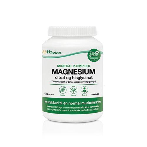Mezina Mineral Komplex Magnesium 180 tabletter - Nyhed!