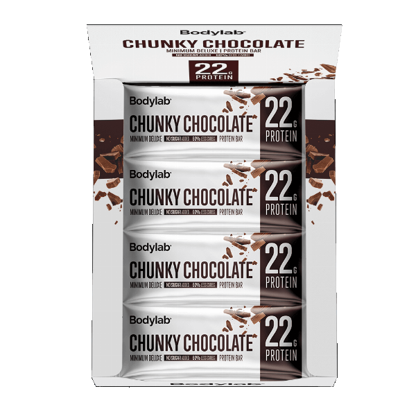 Bodylab Minimum Deluxe Proteinbar - Chunky Chokolade 12x65g