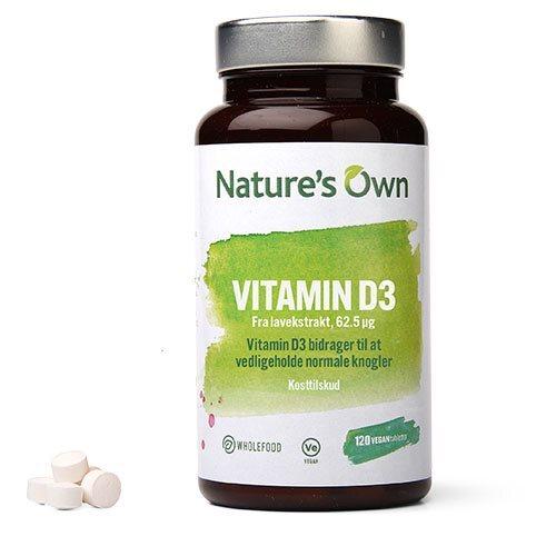 Nature's Own Vitamin D3 120 tabletter - Kosttilskud tilbud