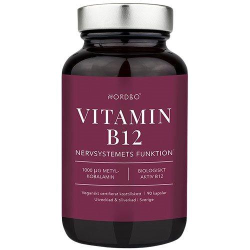 Nordbo Vitamin B12 1000 µg - 90 kapsler på tilbud!