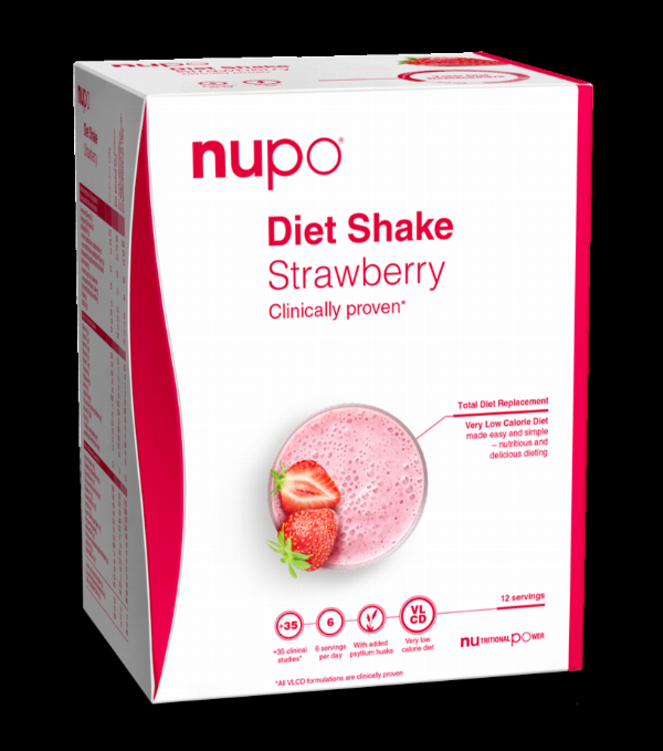 Nupo Diet Shake Jordbær 384g - Sundhedsvenlig Kur