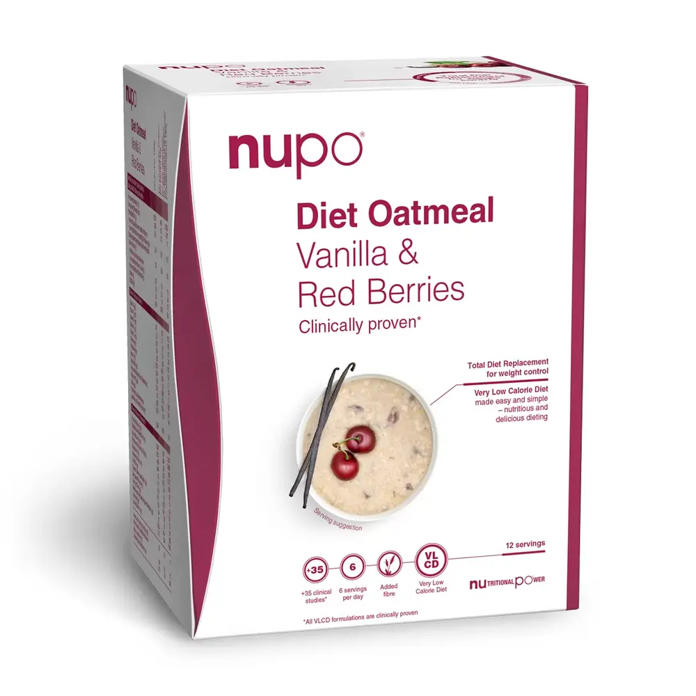 Nupo Diet Havregrød Vanilje med Røde Bær 384g