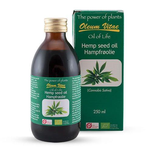 Økologisk Hampefrøolie 250ml - Koldpresset & Uraffineret