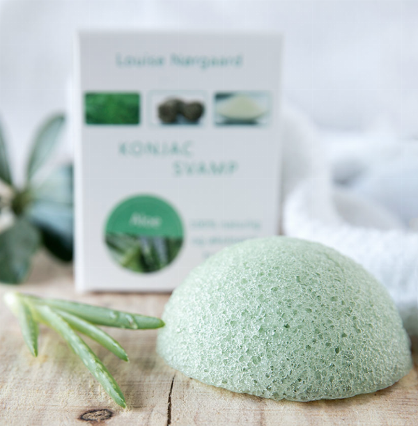 Økologisk Konjac Aloe Vera Svamp til Skånsom Rensning