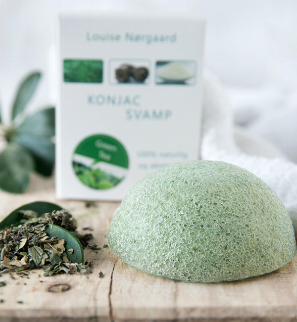 Økologisk Konjac Green Tea Svamp til Skånsom Rensning