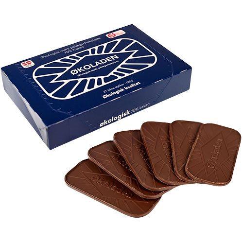 Mørk Økologisk Pålægschokolade 70% - 120g