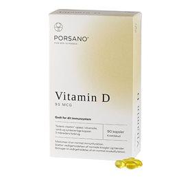 Porsano D-vitamin 95 Mcg - 90 Synkevenlige Kapsler