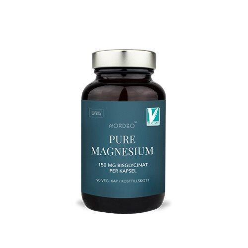 Nordbo Pure Magnesium 90 kapsler - Høj biotilgængelighed