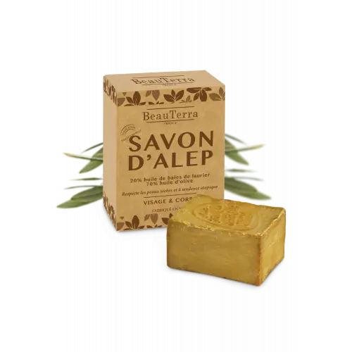 Beau Terra Traditionel Aleppo Sæbe Bar - 190g Kvalitetssæbe