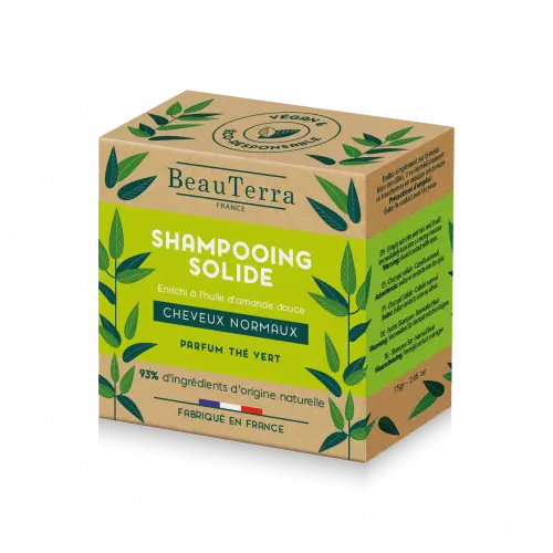 Beau Terra Shampoo Bar til Normalt Hår - Økologisk 75g