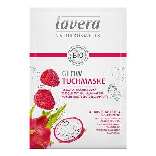 Lavera Sheet Mask med Dragon Fruit og Hindbær – Lysende Hud