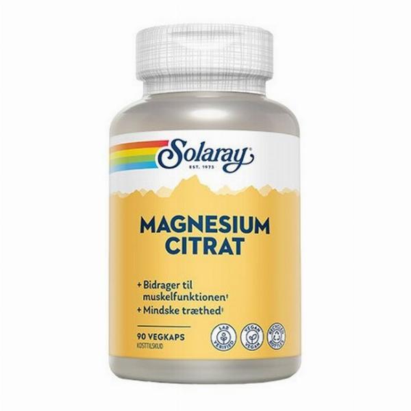 Solaray Magnesium Citrat 90 Stk - Sundhedstilskudtilbud