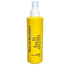 Sololie Spray Stay Natural SPF 20 - 200ml til Krop og Ansigt
